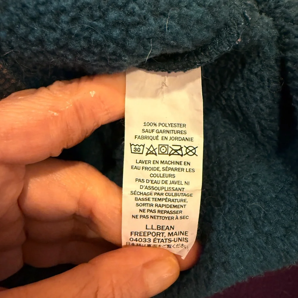 L.L. Bean Women’s Glacial Blue 1/4 Snap Knit Pullover Sz M - Picture 8 of 10